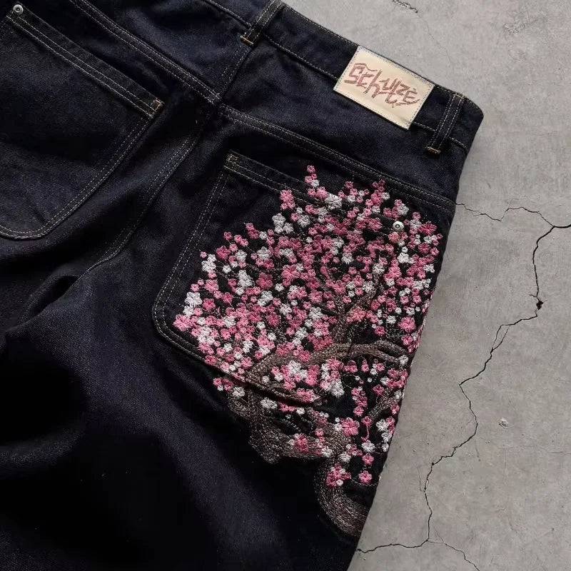 Cherry blossom jeans